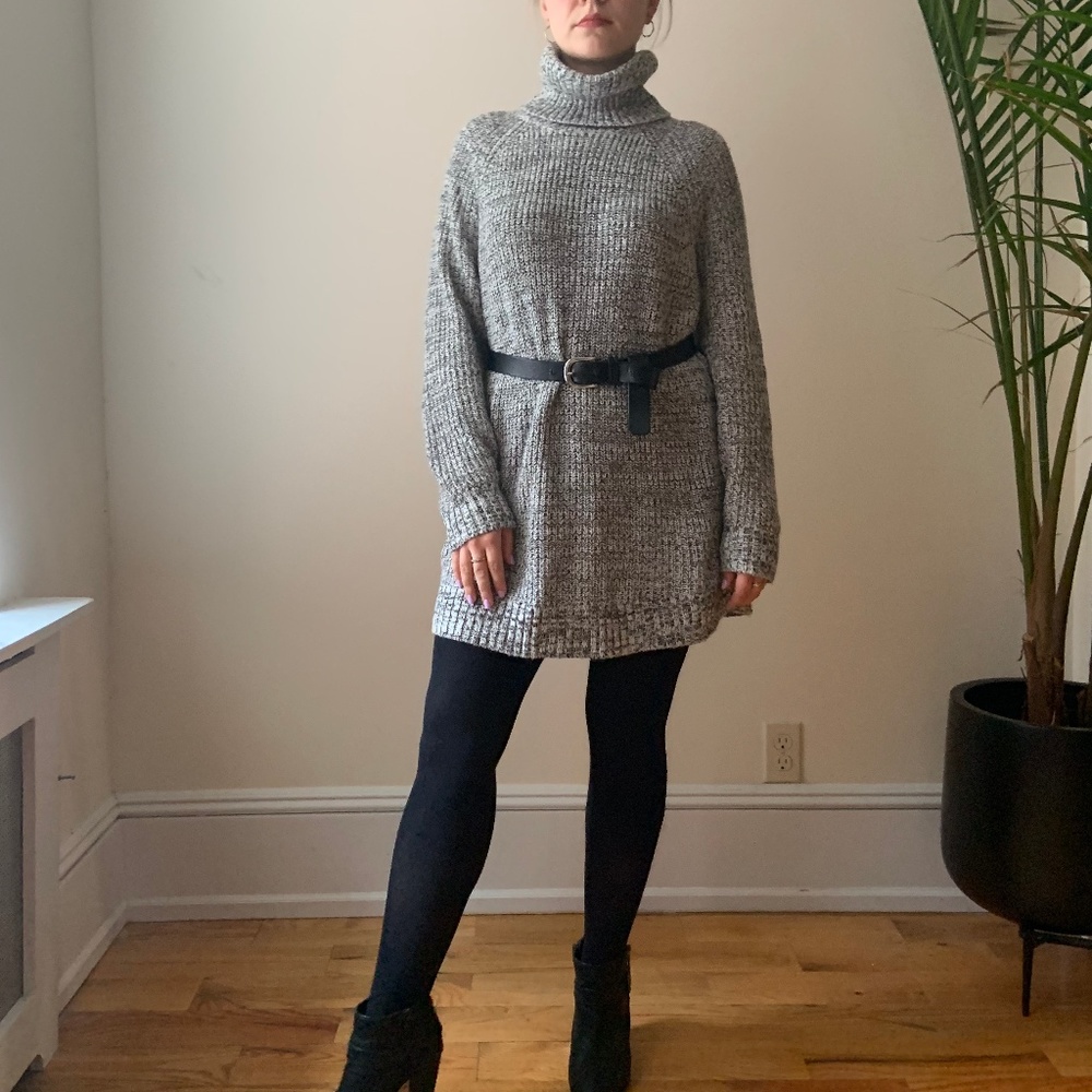 H&M Oversized Rib Knit Turtle Neck Sweater